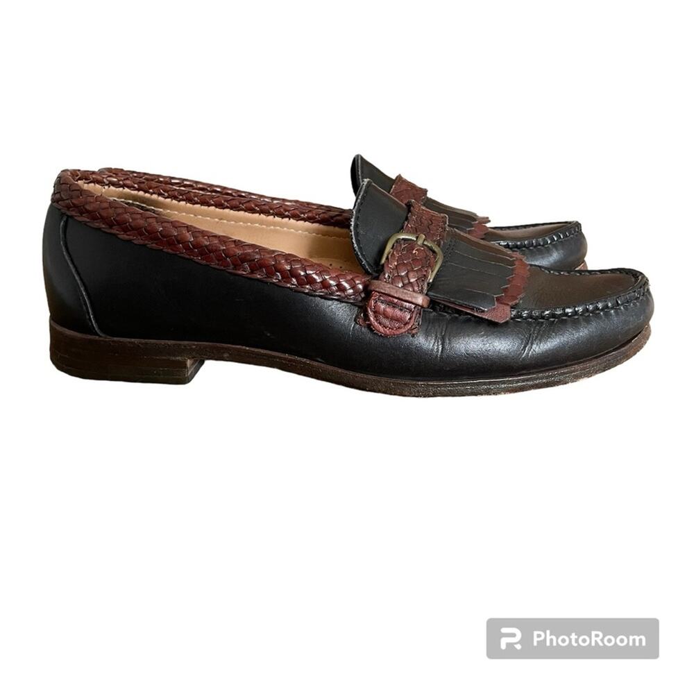 Allen Edmonds Monterey Loafer Dress Shoes 9.5 A Black Brown Leather Vintage